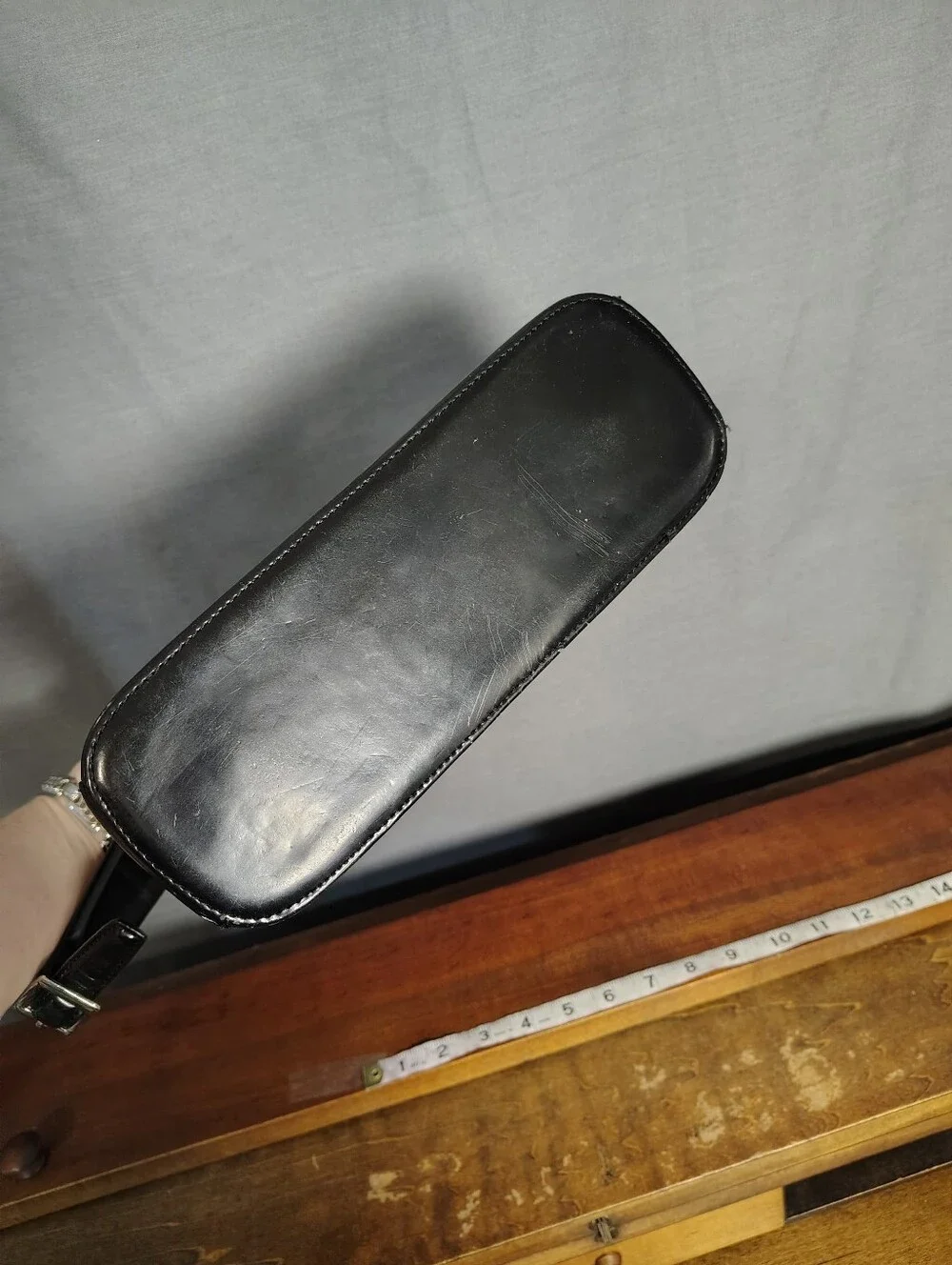 Cartier Black 2000's Leather Top Handle Trinity Bag - Picture 8 of 13